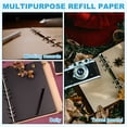 thumbnail image 6 of Uxcell A7 Refill Paper, Unlined Blank Kraft Paper Refillable Paper 6 Hole Filler Inserts Loose Leaf Paper for 6 Ring Binder, 80 Sheets/160 Pages, Beige, 6 of 7