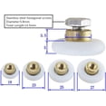 thumbnail image 2 of 4 Sizes Shower Door Rollers Runners Wheels Replacement Part Bathroom Glass Door Runner Sliding(27mm), 2 of 4