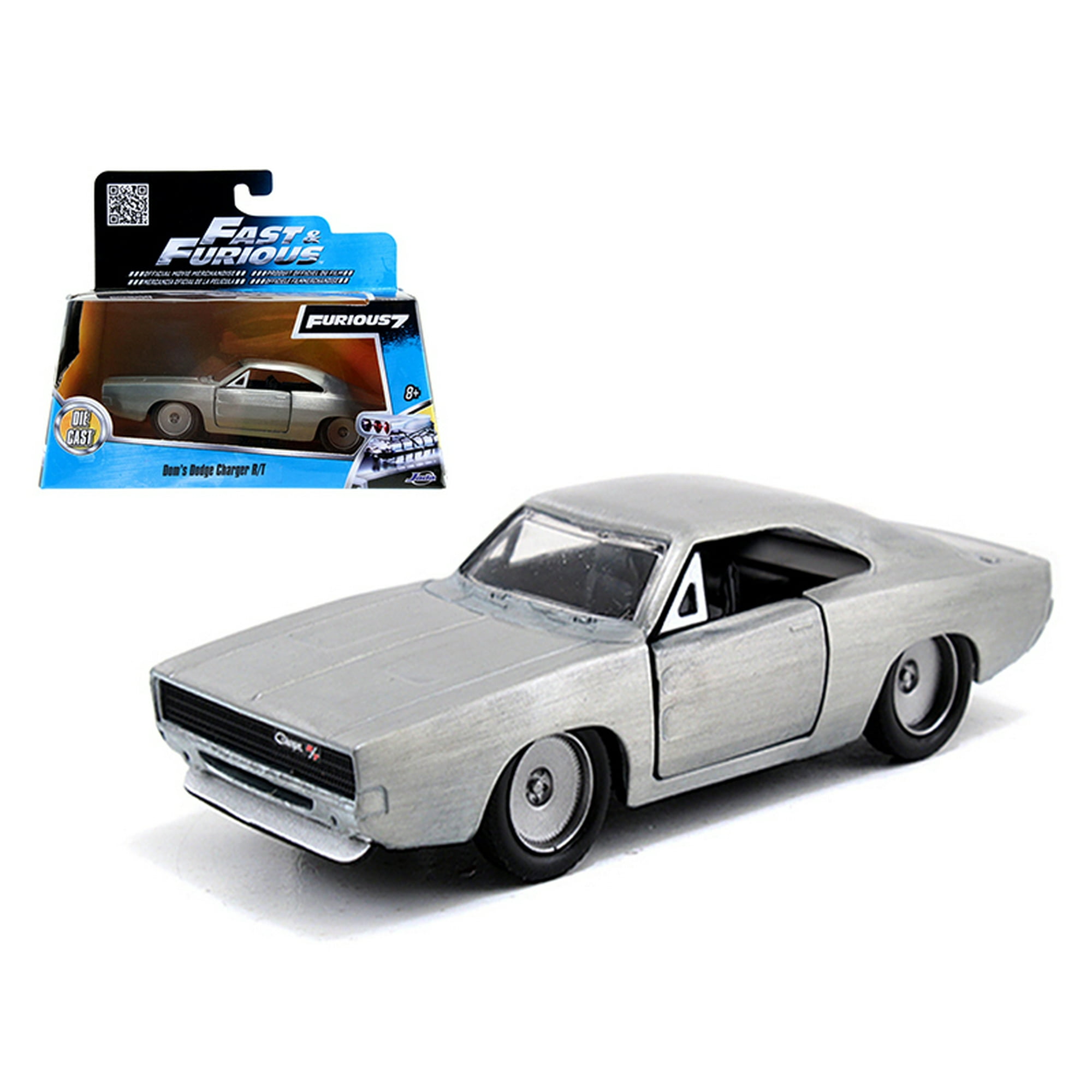 Doms Dodge Charger Rt Bare Metal Fast Furious 7 Movie 132 Diecast Model Car By Jada
