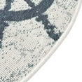 thumbnail image 5 of Unique Loom Outdoor Coastal Collection Area Rug - Marmaris (7' Round Ivory/Navy Blue), 5 of 7