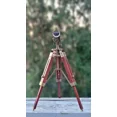 thumbnail image 3 of Brass Telescope with Wooden Tripod Vintage Nautical Maritime Marine Telescope, 3 of 3