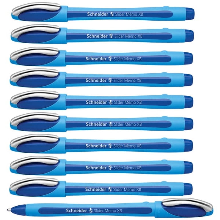 Schneider Slider Memo XB Lot De 10 Stylos à Bille (10 + 6 Stylos (bleu