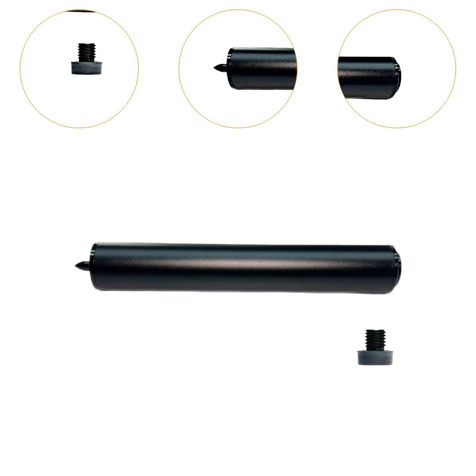 Vsenkes Pool Cue Extender Pool Stick Extension Rod Billiards Accessory Ultralight Snooker Cue End Lengthener for Beginners Enthusiast