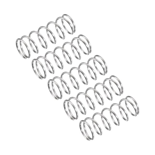 Unique Bargains Ressort de Compression, Lot de 5 en Acier Inoxydable 304, Diamètre 8 mm, Fil 0,7 mm, Longueur 20 mm