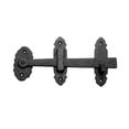 thumbnail image 5 of Black Wrought Iron Norfolk Thumb Door Latch Traditional 10.25" H Suffolk Thumb Gate Latches Black Powder Finish Colonial Rustic Ornate Lock w/Hardware Renovators Supply Pack of 10, 5 of 12
