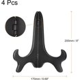 thumbnail image 2 of 4pcs 8" Easel Plate Holder, Wood-like Plastic Folding Display Stand Black for Decorative Picture Frame, 2 of 5