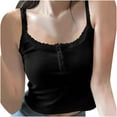 thumbnail image 6 of Ashirexll Sleeveless Tops for Women, Tank Tops for Women, Summer Casual Loose Solid Color Lace Camisole Tank, 6 of 7