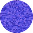 thumbnail image 1 of Ahgly Company Tapis d'Intérieur Lavable en Machine Carré Transitionnel Aztech Violet, 3 Pieds Carré, 1 of 7