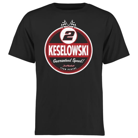 Men's Black Brad Keselowski Route 66 T-Shirt