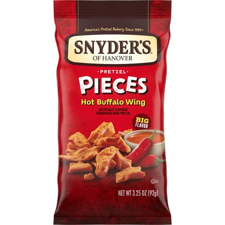 Snyder's of Hanover Hot Buffalo Wing Flavored Pretzel Pieces, 3.25 oz