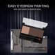 thumbnail image 3 of 2 in 1 Eyebrow Powder, Portable, Two-Tone, Adjustable, for Beginners, Light Khaki, Light Brown, 3 of 4