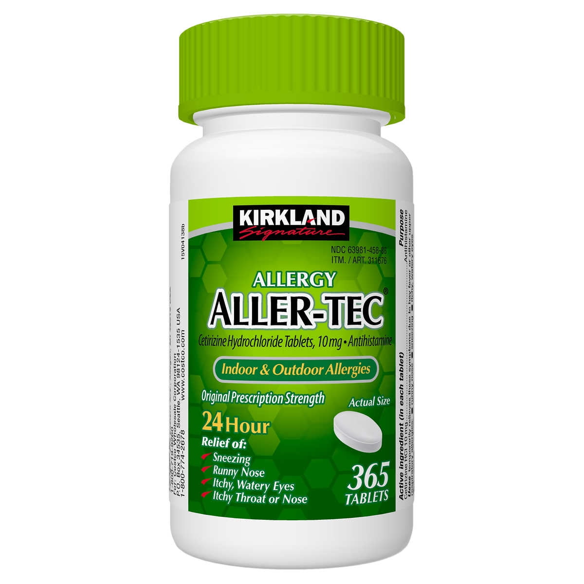 KS Aller-Tec Cetirizine Hydrochloride 10 mg - 365 Tablets