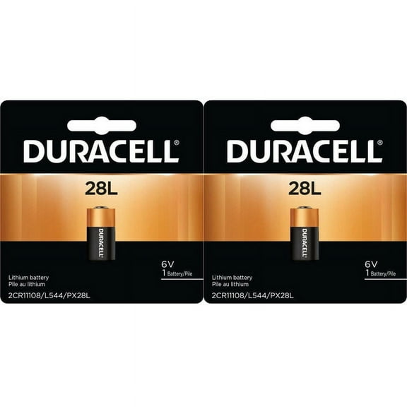 2 X Duracell 28L, PX28LBPK, L544, PX28L Lithium 6V Photo Battery