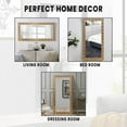thumbnail image 3 of Naomi Home Mosaic Style Full Length Floor Mirror, Large Framed Wall or Leaner Mirror for Bedroom & Living Room, Copper Finish, 3 of 18