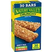 Angle View: Nature Valley Granola Bars, Crunchy, Peanut Butter And Oats N Honey, 30 Ct