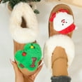 thumbnail image 3 of Dakaela Platform Mini Snow Boots for Women Christmas Winter Fleece Ankle Booties Suede Outdoor Walking Work Shoes Brown 9.5, 3 of 8