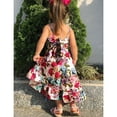 thumbnail image 6 of Odeerbi Toddler Baby Girls 2025 Fashion Small Flower Print Suspenders Top Frenulum Short Skirt Suit, 6 of 9