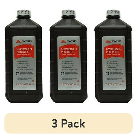 (3 pack) Swan Hydrogen Peroxide, 3%, 32-oz.