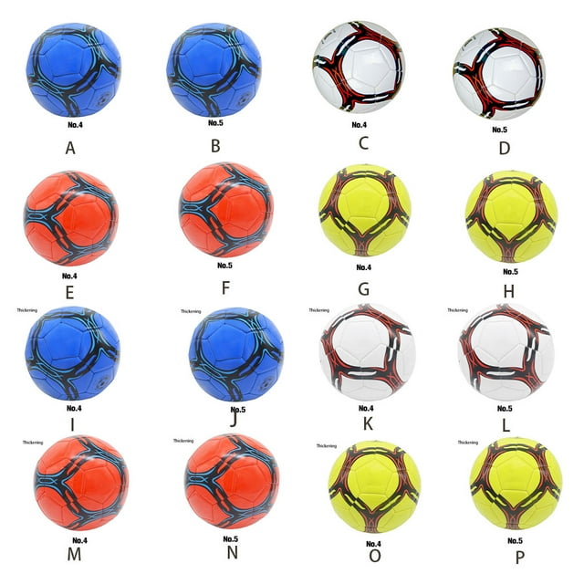 Baohd Ballon de Soccer d'Entraînement - Résistant à l'Usure et Largement Utilisé et Non Facilement Endommagé Ballon en PVC Officiel le Plus Récent Soccer Épaissi Jaune type 4 1ensemble