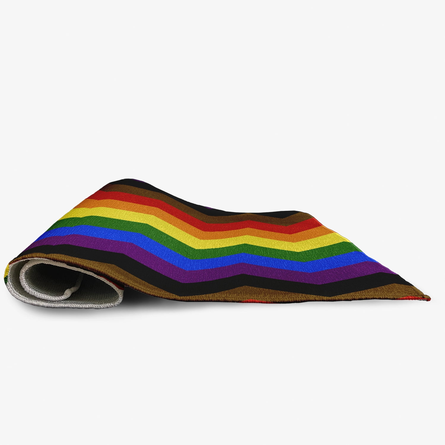 Simply Daisy 4' x 6' Inclusive Pride Chevron Inclusive Pride Chevron Chenille Indoor/Outdoor Rug