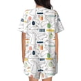 thumbnail image 3 of Naloa Easter Rabbit Women's Short-Sleeved Pajama Set, Loungewear, Summer pajamas, Breathable Cozy - 4X-Large, 3 of 9