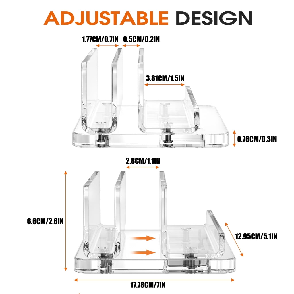 Acrylic Vertical Laptop Stand Desktop Holder Space Saving for Notebook Dock