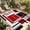 Red, variant on Red Black Geometric Outdoor Rug for Patio/Deck/Porch, Non-Slip Large Area Rug 3 x 5 Ft, Contemporary Gray Abstract Stripes Indoor Outdoor Rugs Washable Area Rugs, Reversible Camping Rug Carpet Runner