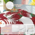 thumbnail image 2 of Christmas Snowman Comforter Set Queen Size, Classic Winter Christmas Tree Red Soft Bedding Set for Man Woman, 4 Pieces Duvet Cover Set with Fitted Sheet, 2 Pillowcases, 2 of 9