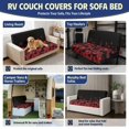 thumbnail image 6 of FUIALDOLG Red Bat Camo Pattern Elastic Bottom Straps Washable RV Dinette Cushion Covers Compatible with Camper Travel Trailer, 2 Piece RV Couch Covers, 6 of 7