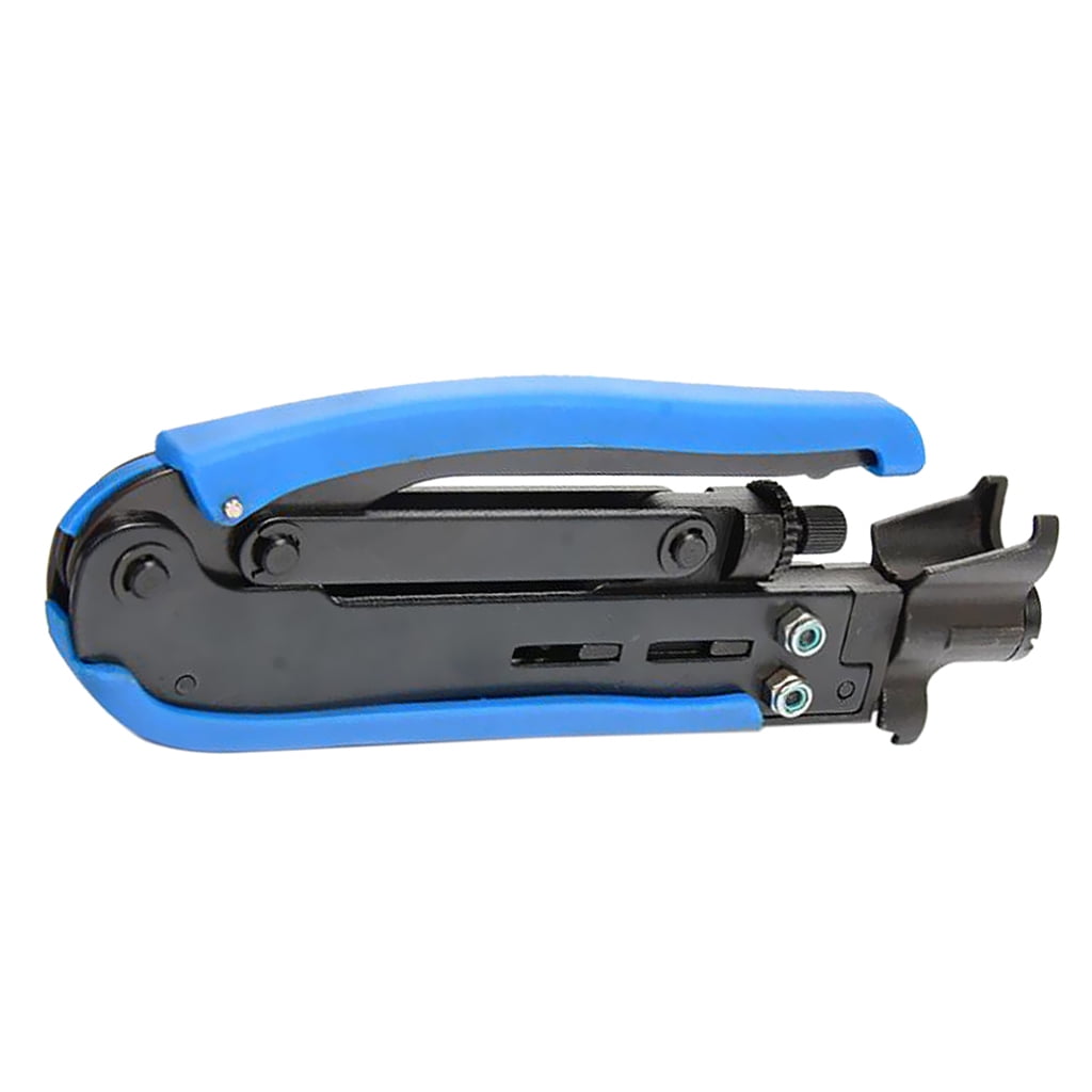 Dualoai Compression Tool Wire Crimping Cable Stripper Tool Wire Stripper Cutter Blue