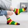 thumbnail image 6 of Adult Quarter Ankle Socks Rastafari Flag Cushion Ventilation Sports Socks, 6 of 7