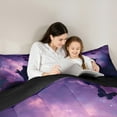 thumbnail image 5 of Castle Fairy Kids Teens Adults Animal Butterfly Black Cat 3 Pieces Queen Comforter Set,Universe Galaxy Ultra Soft Bedding Sets,Abstract Gradient Starry Sky Bedding Comforter Set Breathable, 5 of 8