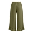 thumbnail image 5 of Breezora High Waisted Straight Leg Linen Pants for Women Barrel Style Wide Leg Casual Trousers Lightweight Summer Pull On Bottoms with Back Pockets, 5 of 5