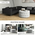thumbnail image 4 of Button - Tufted Velvet - feel - Shoe - changing Stool - Entryway Use - Nice Room Decoration, 4 of 5