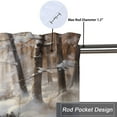 thumbnail image 5 of Deer Curtain Valances Winter Cabin Wild Animal Elk Snowy Tree Forest Privacy Window Valances for Living Room Kitchen 54 by 18 in, 1 Panel, 5 of 6