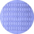 thumbnail image 1 of Ahgly Company Indoor Round Oriental Blue Traditional Area Rugs, 6' Round, 1 of 4