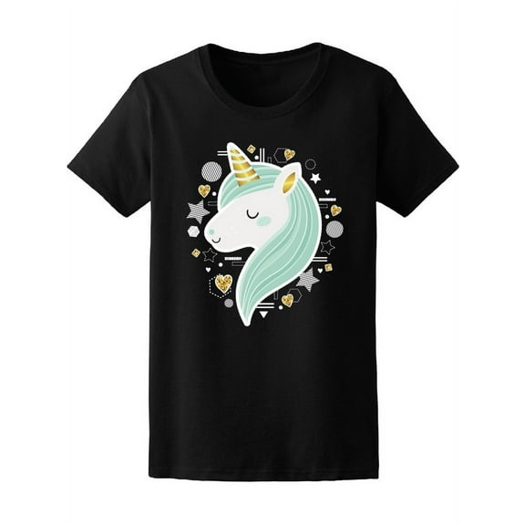Cute Trendy Unicorn Sparkles T-Shirt Women -Image by Shutterstock, Female XX-Large