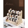thumbnail image 3 of LAICAIW 3 Tier Detachable Bracelet Holder, Bracelet Jewelry Display Stand For Store Sell Show, Watch Scrunchie Head Ties Rack Organizer For Bedroom (Yellow Linen), 3 of 5