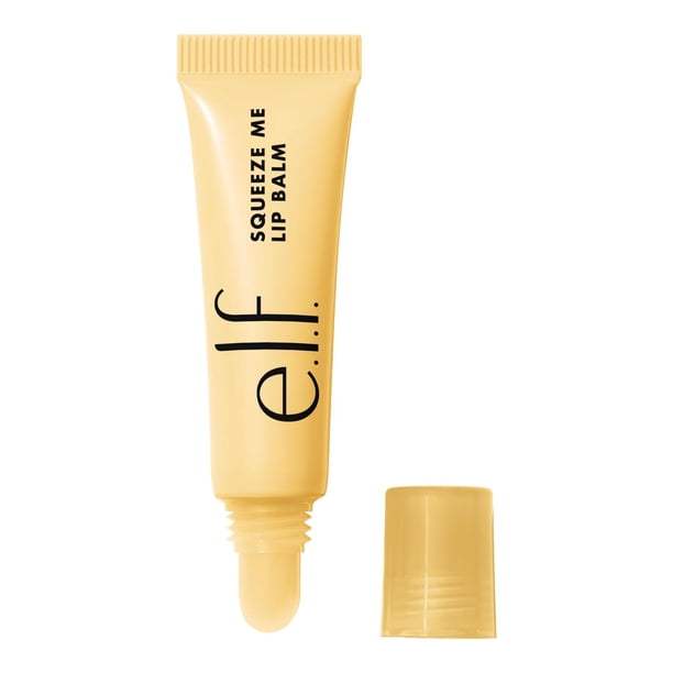 Bálsamo Labial e.l.f. Squeeze Me Transparente con Ácido Hialurónico Vegano y Cobertura de Vainilla