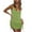Green, variant on gakvbuo Summer Beach Coverup Dresses For Swimwear Women Vacation Sleeveless Backless Crochet Bikini Cover Ups Skirt Scoop Neck Side Drawstring Knitted Tank Dress