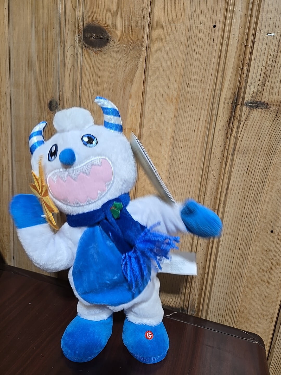 Gemmy Animated Yeti 14" Plush Singing "It's The Most Wonderful Time of the Year"
