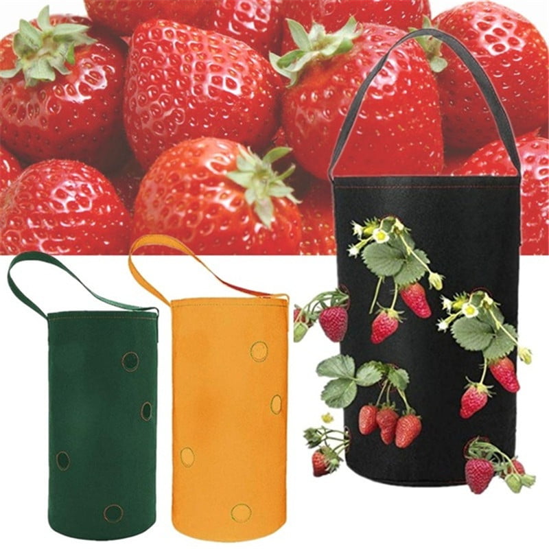 JUST N1 Strawberry Grow Bags Vegetables Tomatoes Square Raised Garden Beds Bags Planter Raised Bed Growbag Plant Pot