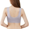 thumbnail image 3 of Front Closure Floral Lace Bra For Women Bralette Padded Wireless Bra Back Smoothing Bras Push up Thin Soft Bra M-8XL Plus Size, 3 of 9