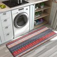 thumbnail image 3 of Red and Blue Christmas Knitted Pattern Kitchen Rug Mat,Kitchen Runner Rugs Non Skid Washable,Decorative Kitchen Floor Mats for Kitchen,Sink,Laundry,17"x47.2", 3 of 7