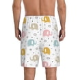 thumbnail image 3 of Fotbe Little Elephant Pajama Shorts for Men, Men's Pajama Bottoms, Sleepwear,Short Pajama Pants-Small, 3 of 9