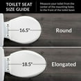 thumbnail image 6 of Mayfair Shell Sculptured Molded Wood Toilet Seat 22ECA - Easy Clean Hinges - Round, White, 6 of 7