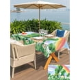 thumbnail image 4 of St Patrick's Day Outdoor Tablecloth - 60x120 Inch Rectangle Dining Table Cover, Green Gnomes Shamrock Cloud Plants Rainbow Waterproof Outdoor Table Cloth with Umbrella Hole & Zipper for Picnic/Patio, 4 of 7