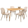 thumbnail image 2 of Comedor Malibu MOBILKRAFT 4 Sillas Rectangular Tubular Estilo Contemporáneo en Color Café, 2 of 5