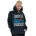 thumbnail image 3 of America Rocks Mount Rushmore USA Unisex Plus Fleece Graphic Hoodie Brisco Brands 2X, 3 of 6