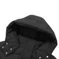 thumbnail image 5 of AHTJRT Boy's Long Winter Jacket Full Button Down Solid Color Outerwear with Pockets Thermal Heavyweight Hooded Snow Jacket Black 7-8 Years, 5 of 9